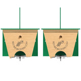 Best Bee Brothers Best Bee Brother Turbo Trap 2.0, Professional-Grade Carpenter Bee Trap for Outside with Bee Vault, Large Viewport & Spring-Loaded Door, 4.1 W x 4.8 H x 5.9 D (2 Pack)