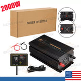 Gearzaar Power Inverter 2000W 4000W 12V DC to 110V 120V AC LCD Car Boat RV USA P