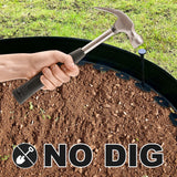 LXS Landscape Edging No Dig [Extra 4 inch Tall] 33FT Garden Edging with 30 Spikes, Landscape Edging Border for Landscaping, Lawn, Flower Beds, Grass, Yard (4inch 33ft)