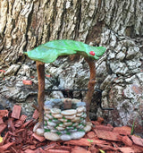 GlitZGlam Miniature Wishing Well with Movable Handle and Water Bucket for Garden Gnomes and Fairies -a Fairy Garden Accessory