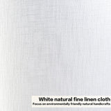 GO&SO White Textured Drum lampshade Medium Lamp Shade 13" Top x 13" Bottom x 10" High (Spider) Modern Linen Lamp Shades for Table Lamp Bedside Lamp Natural Linen Replacement Assembly is Required