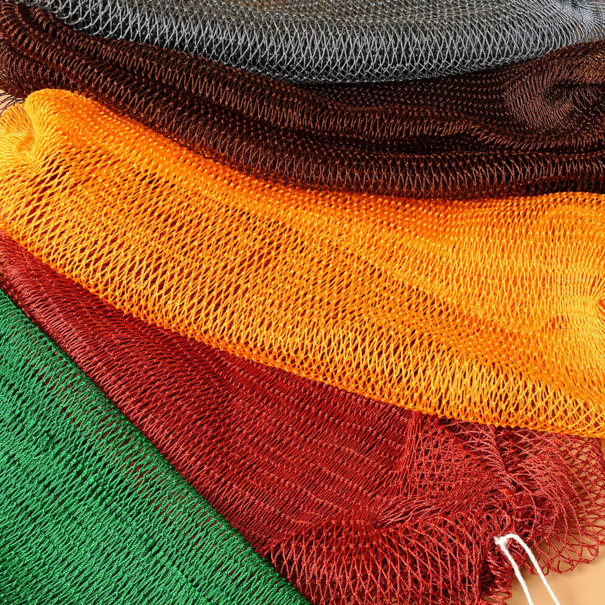 AFRIKI African Net Sponge, Authentic African Exfoliating Sponge, Black Owned, Back Scrubber, 45 inch Long, for Normal to Sensitive Skin, for Daily use, Earth Collection