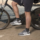 TechWare Pro Ankle Brace Compression Sleeve - Relieves Achilles Tendonitis, Joint Pain. Plantar Fasciitis Foot Sock with Arch Support Reduces Swelling & Heel Spur Pain. (Black/Gray L/XL)