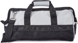 Amazon Basics Durable Wear-Resistant Tool Storage Bag with Adjustable Shoulder Strap,Portable Tool Organizer,16 in,Black & Grey,(Pack of 8)