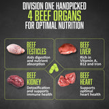 Division One Beef Organ Supplement - Primal Blend with Liver, Heart, Kidney, Beef Liver Supplement Grass Fed, Organ Meat Supplements for Humans, Non-GMO, 120 Caps.