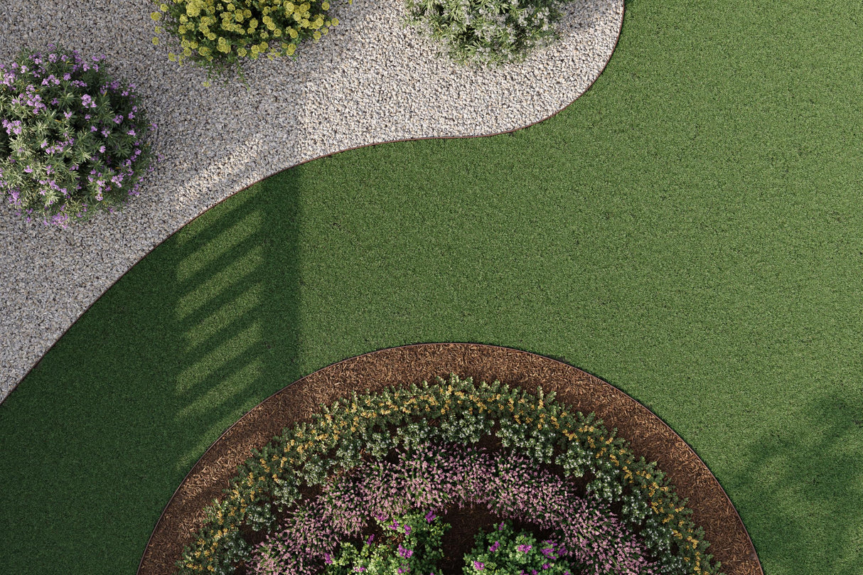 EasyFlex 4-Inch Composite Landscape Edging Kit, 40-Foot, Brown