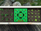 Seeding Square - Patented Seed and Seedling Spacer Tool for Bigger Harvests, Organized Plants & Fewer Weeds – Color-Coded Gardening Template with Dibber, Seed Spoon, Ruler & Planting Guide