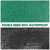 Tarp 15x15 ft Heavy Duty 100% Waterproof 10mil,UV Resistant,Durable Grommets and Reinforced Edges Green/Black Tarp for Camping, Swimming Pools,Car Coverage -by MVPNET