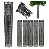 Voglund Nursery Mesh Tree Bark Protector Guard 36 Inches Tall (5 Pack) Heavy Duty Plastic with Zip Ties
