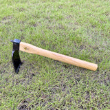 14 Inch Heavy Duty Curved Hoe, Without Welding, Gardening Tool, Oak Handle, for Digging, Weeding, and Planting