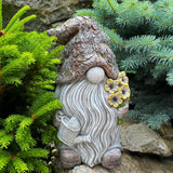 Mood Lab Garden Gnome - Key Hider Gnome Figurine - 9.25 Inch Lawn Statue - for Outdoor or House Decor