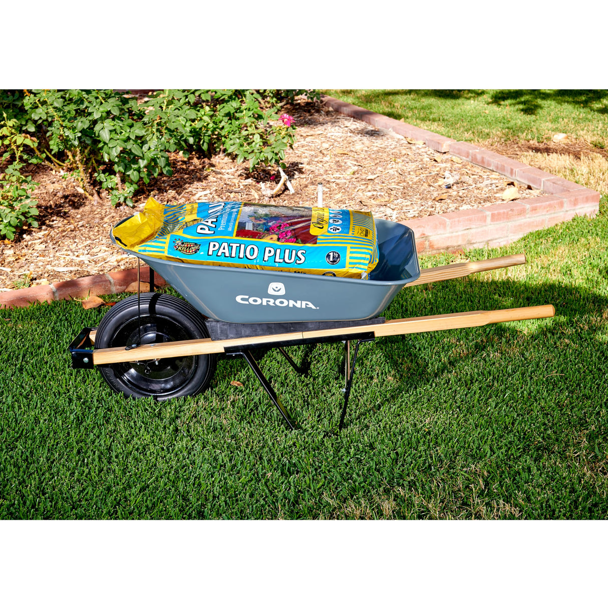 Corona Tools Wheelbarrow in a Box – 5 Cubic Foot Heavy Duty Garden Cart with 15” Flat-Free Tire for Gardening, Planting & Outdoor Use