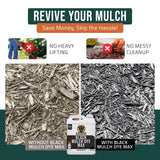 Petra Black Mulch Dye Spray Use with PetraTools Sprayer to Refresh Fading Landscape - Black Dye to Wood Mulch for Landscaping - Rubber, Pine Straw, Bark, Cedar & Playground Cover (14,400 Sq Ft, 1 Gal)