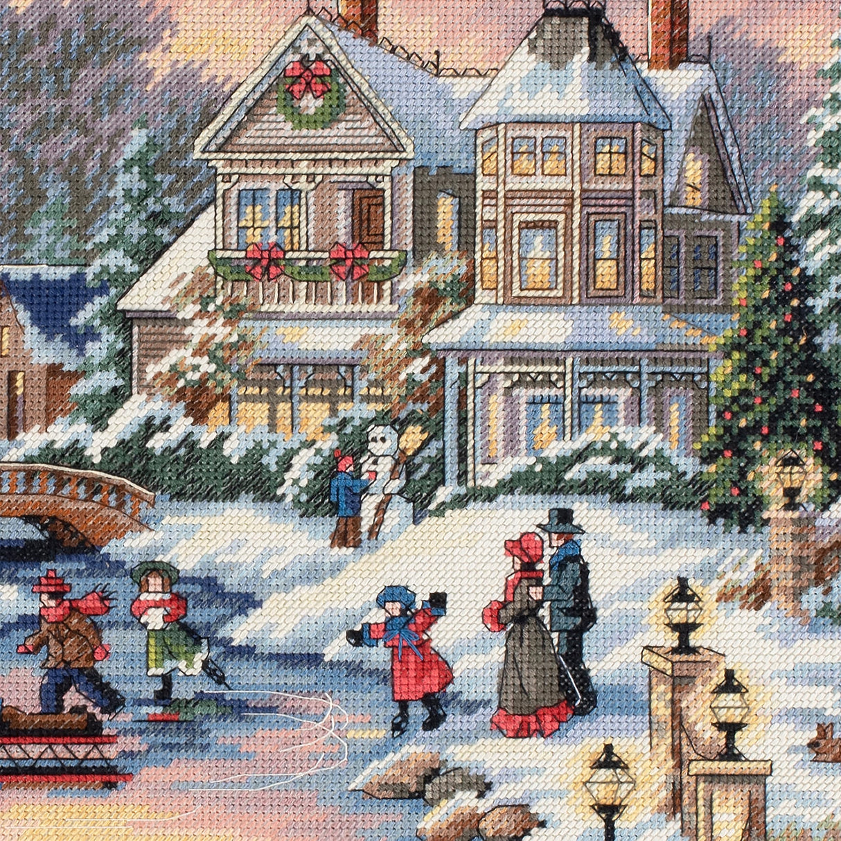 Dimensions Gold Collection Counted Cross Stitch Kit, Treasured Time Christmas Cross Stitch, 16 Count Dove Grey Aida, 16'' x 12''