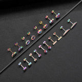 Pack of Titanium Geometry Screw Back Earrings Hypoallergenic for Sensitive Ears, Stainless Steel, No Gemstone