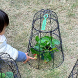 6 Pack 11.4" D x 17.7" H Garden Cloches for Plants,Rustproof Chicken Wire Cloches Flip-Top Design,Upgraded Triple Combination,Plant Protectors from Animals,Ideal for Outdoor Plant Protection