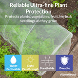 AlpineReach Garden Netting Ultra Fine Mesh 10 x 34 ft - Durable Protection Barrier Net Cover for Vegetable Plants Fruits Flowers Crops Greenhouse Row Cover Raised Bed