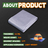 RAINDEWAY Tarps - 20x30 Feet, 5.5 Mil Thick, Multipurpose Waterproof Poly Tarp Cover with Metal Grommets and Reinforced Edges, Silver/Blue Large Tarp