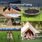 Ground Anchor Heavy Duty 18 inch - Earth Anchor Screw in Kit 4 Pack - Tie Down Swing Set Anchors - Auger Spiral Trampoline Stakes High Wind - Camping Carport Canopy Tent Stakes for Tree Shed Dog Sand