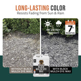 Petra Black Mulch Dye Spray Use with PetraTools Sprayer to Refresh Fading Landscape - Black Dye to Wood Mulch for Landscaping - Rubber, Pine Straw, Bark, Cedar & Playground Cover (14,400 Sq Ft, 1 Gal)