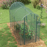 Outsunny 4' x 8' Crop Cage Plant Protection Tent with Zippered Door, Green