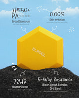 ELROEL Pang Pang Sun Cushion Plus - Korean Hypoallergenic & Lightweight Sunscreen with Puff Sponge - Broad Spectrum SPF50+ PA++++ (0.53 oz)