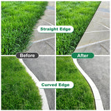 LLARGUEST Edger Lawn Tool, 49 Inch Long Handle Garden Edge with Saw Tooth Blade for Landscaping, Garden,Yard, Camping Heavy Duty Half Moon Edge with T-Grip,Garden Edging Tool