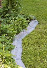 Emsco Group 2032HD Bedrocks Trim-Free Gray, 20 Feet – Natural Stacked Slate Design Garden Lawn Edging