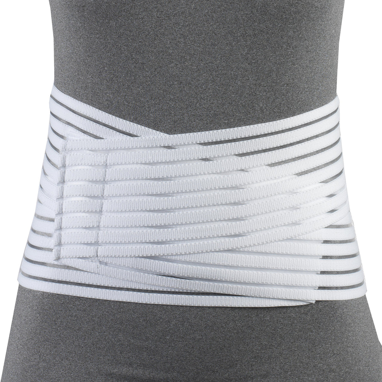 OTC Lumbosacral Support, 7-inch Lower Back, Lightweight Compression, Elastic, White, Medium