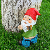 Mood Lab Garden Gnome - Pants Down Gnome with Middle Finger - 9.3 Inch Tall Outdoor or Indoor Decor