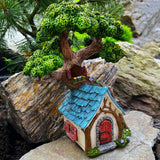 Mood Lab Fairy Garden Figurines - Tree House (8.5" H) - Miniature Decorative House - Outdoor & Indoor Garden Decor