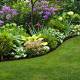 EasyFlex Pound‑In Landscape Edging with Bonus Anchoring Stakes – 20‑Foot Plastic Garden Border, 4.5 in. Straight‑Top Lawn Edging, Black