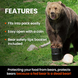NO-FED-BEAR UDAP Bear Resistant Canister, Hiking Camping Backpacking Hunting Food Storage Container, 2 Gallons, BRC