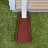 Rubberific Premium Rubber Downspout Splash Block, Rain Guard, Stone Textured Drain Extender (Red)