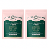 2 Pack Vital Source Nutrition - Premium Feminine Balance Gummies - for Women’s Health & Wellness - Immune Support - Vegan, Gluten-Free - Hawaiian Pineapple - 60 Gummies - 30 Servings