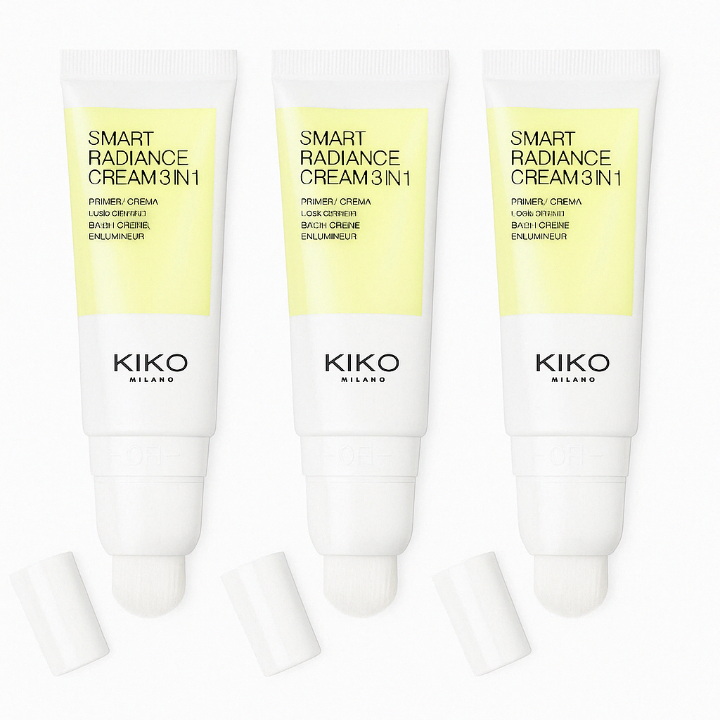 3 Pack KIKO Milano Smart Radiance Cream 02 | Hydrating, Priming And Illuminating Cream For All Skin Tones