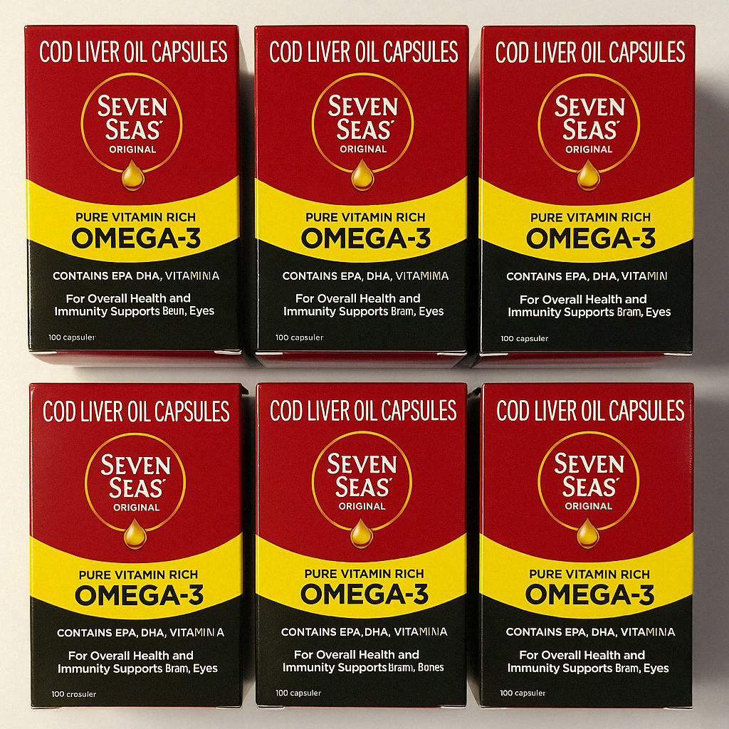 5 Pack Seven Seas Cod liver fish oil 100 Capsule
