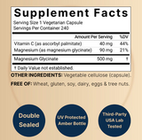 NatureBell Magnesium Glycinate 500mg, 240 Capsules | 100% Chelated & Purified | Sleep, Muscle & Heart Support | 3rd Party Tested, Non-GMO, Gluten-Free