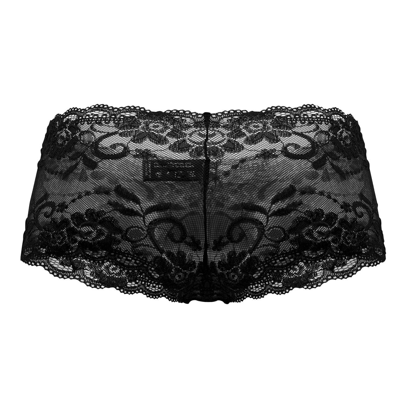 Male Power Sassy Lace Mini Short Sheer Pouch
