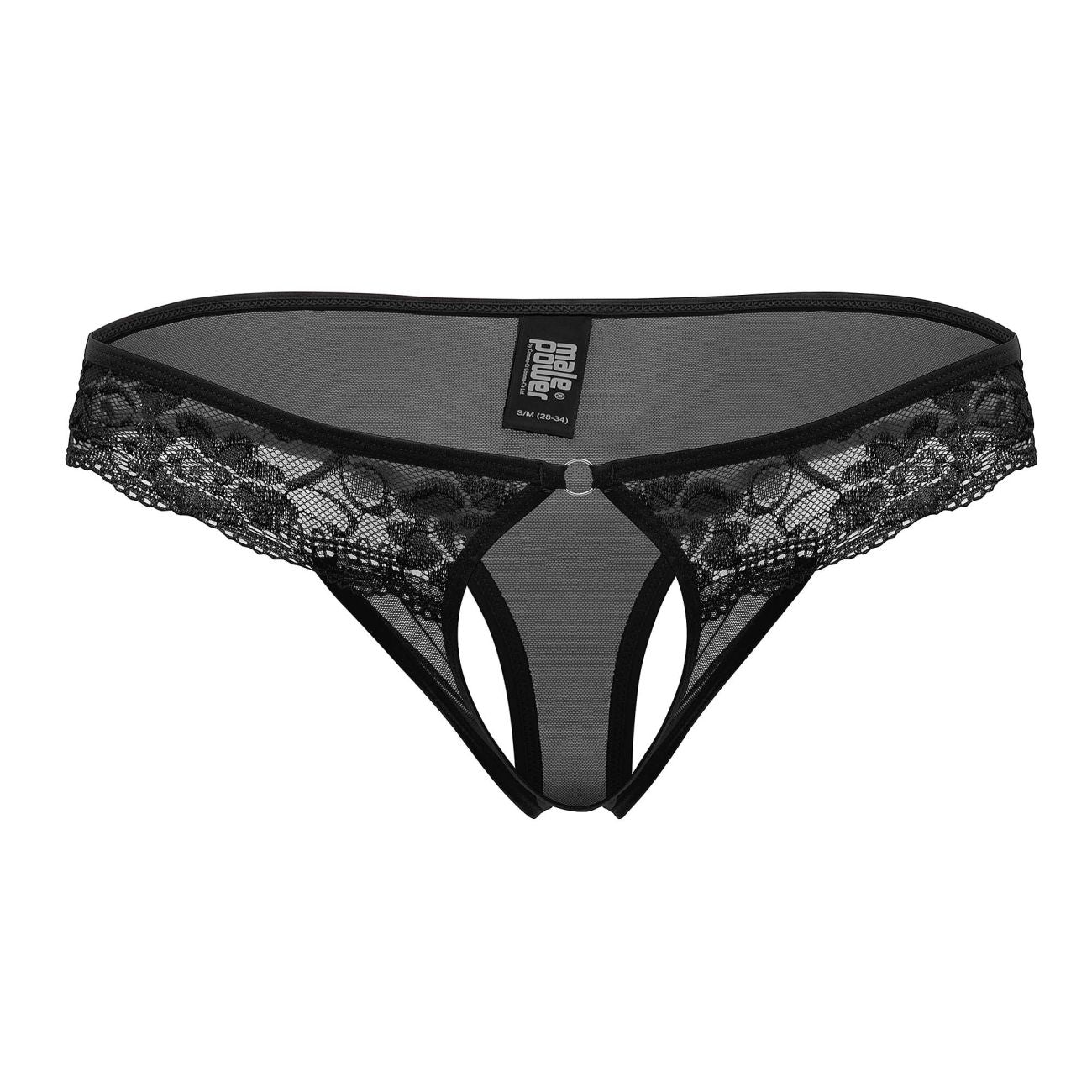 Male Power Sassy Lace Open Ring Thong