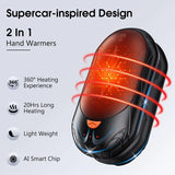 OUTJUT Rechargeable hand warmer, portable hand warmer,2-piece set, with 6000mAh battery