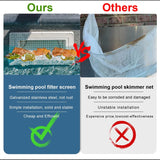 2 Pcs Skimmer Guard, 2025 Upgraded Stainless Steel Swimming Pool Skimmer Net Leaf Shield Net for Inground or above Ground Vinyl Lined Fiberglass Pools(7.87"x 15.74", Fit Over All Skimmer Openings)