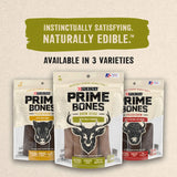 Purina Prime Bones Made in USA Facilities Limited Ingredient Natural Large Dog Treats, Chew Stick with Wild Venison - 3 ct. Pouch