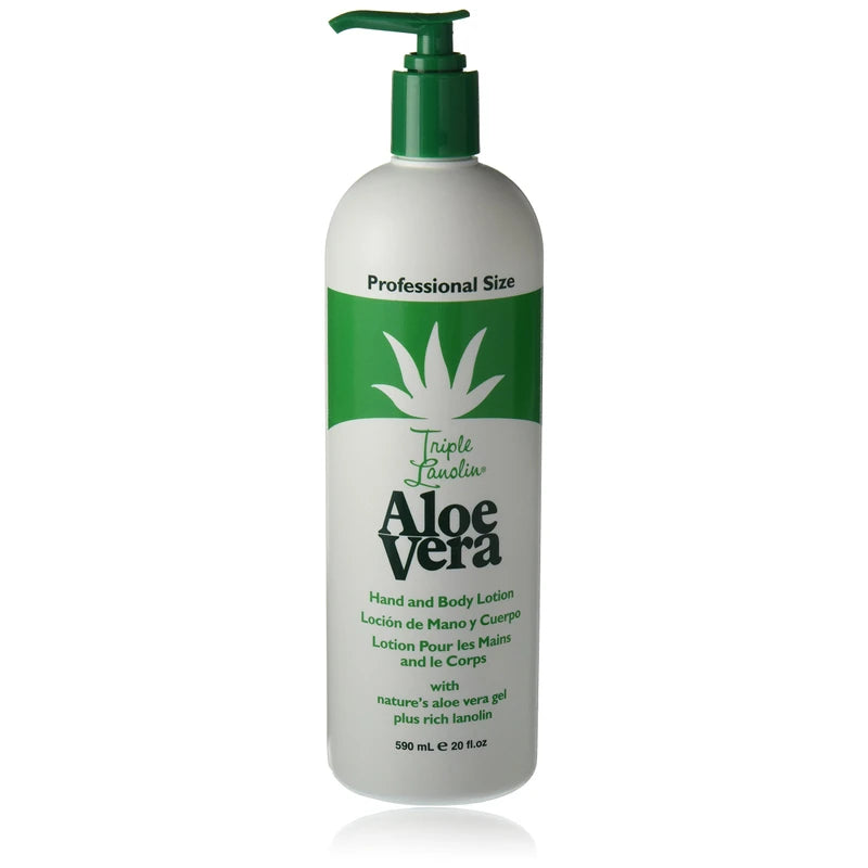 TRIPLE LANOLIN Aloe Vera Lotion, 20 Ounce (Pack of 12)