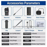 BaoFeng UV18 Pro Max GPS Air Band Walkie Talkie NOAA Type-C Long Range Ham Radio