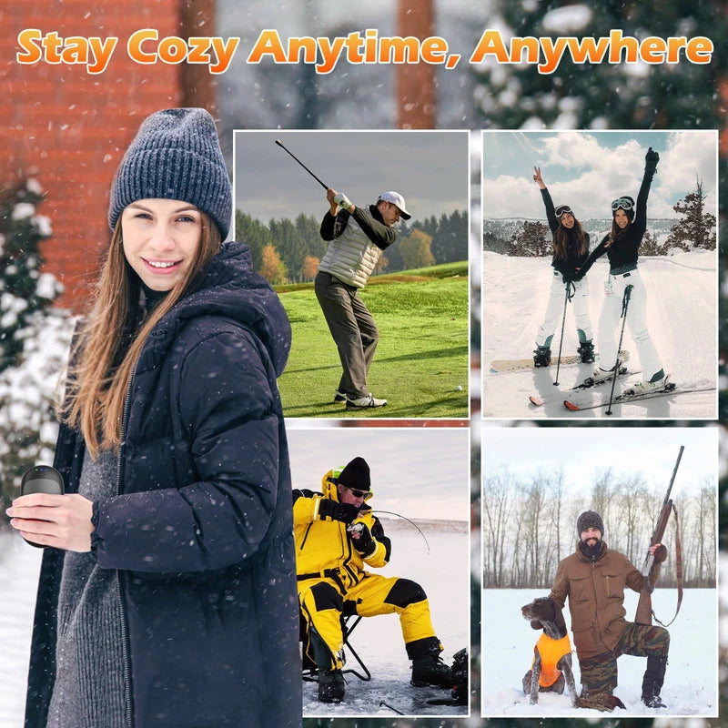 12000mAh Hand Warmers Rechargeable 2 Pack, PD 3.0 Quick Charge Reusable Portable Electric Hand Warmer for Camping Hunting Golf Gifts, Stocking Stuffers for Adults Women Men