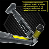 MANGROOMER - INTELLIMAX PRO - New Back Shaver with 2 Shock Absorber Flex Heads, Power Hinge, Extreme Reach Handle and Advanced 2.7" Extra-Wide Blade Design 2.0