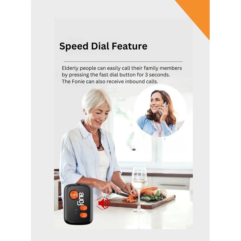 GPS Tracker for Seniors | Medical Alert Device | Tracking Device for Seniors | Mini Phone for Seniors with Unlimited Two-Way Cellular Phone Calls | Senior Tracker with Fall Down Detection | Fonie