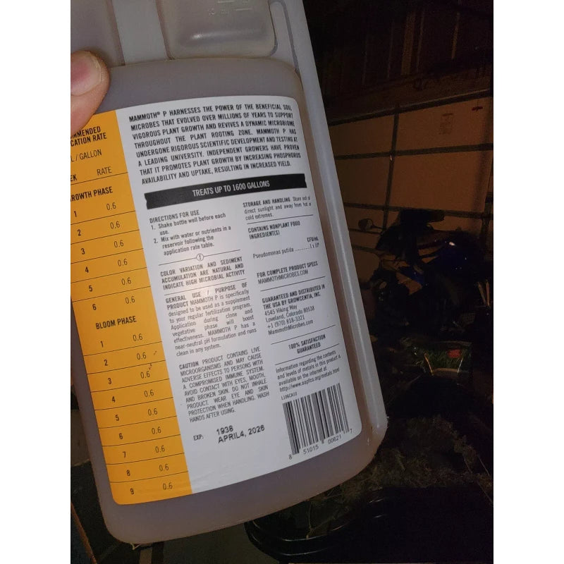 Mammoth P Bloom Booster- Organic Microbial 🎁 FREE SHIP 16% Increase Yields 15mL