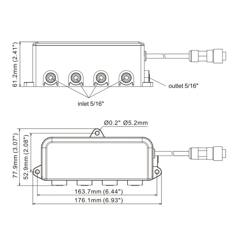 SEAFLO Dry Bilge 4-Zone Splitter System (12V) - 4 Year Warranty, Four Way Inlet Water Solenoid Valve, Marine Yacht Bilge Management